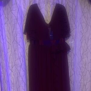 Elegant Burgundy Dress